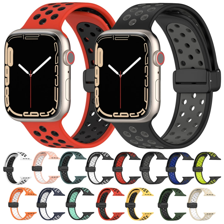 Magnetic Buckle Silicone Watch Band, For Apple Watch SE 2022 40mm, For Apple Watch Series 9 45mm, For Apple Watch Series 9 41mm