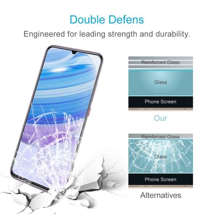 For Xiaomi Redmi 10X 4G 10 PCS Half-screen Transparent Tempered Glass Film