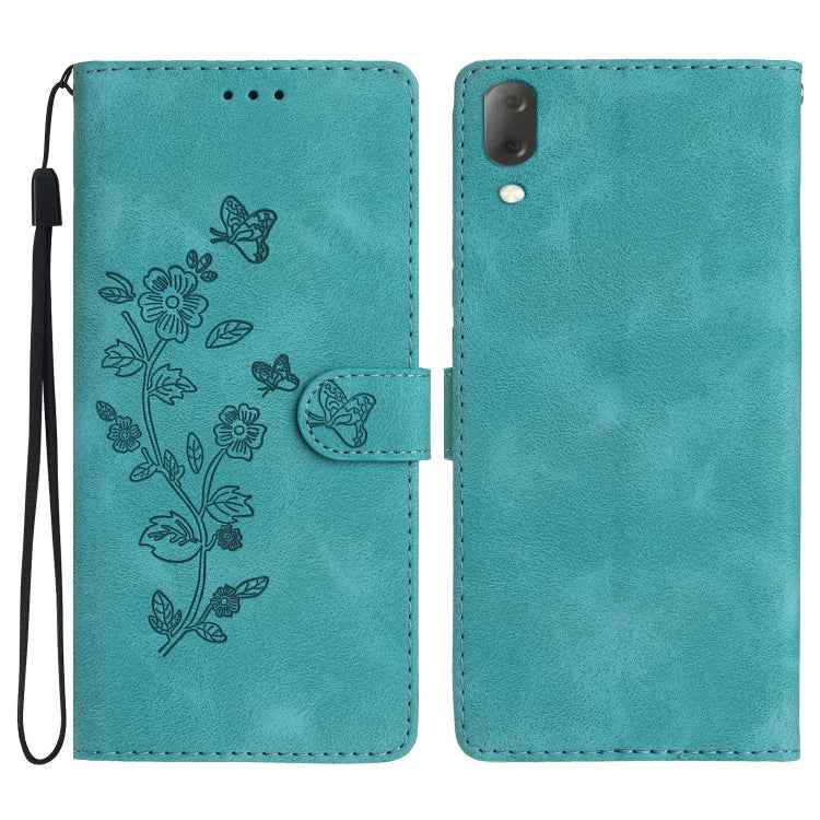 Flower Butterfly Embossing Pattern Leather Phone Case, For Sony Xperia L3, For Sony Xperia 10