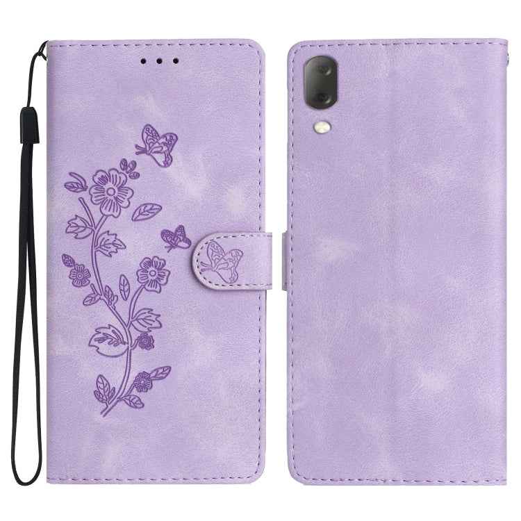 Flower Butterfly Embossing Pattern Leather Phone Case, For Sony Xperia L3, For Sony Xperia 10