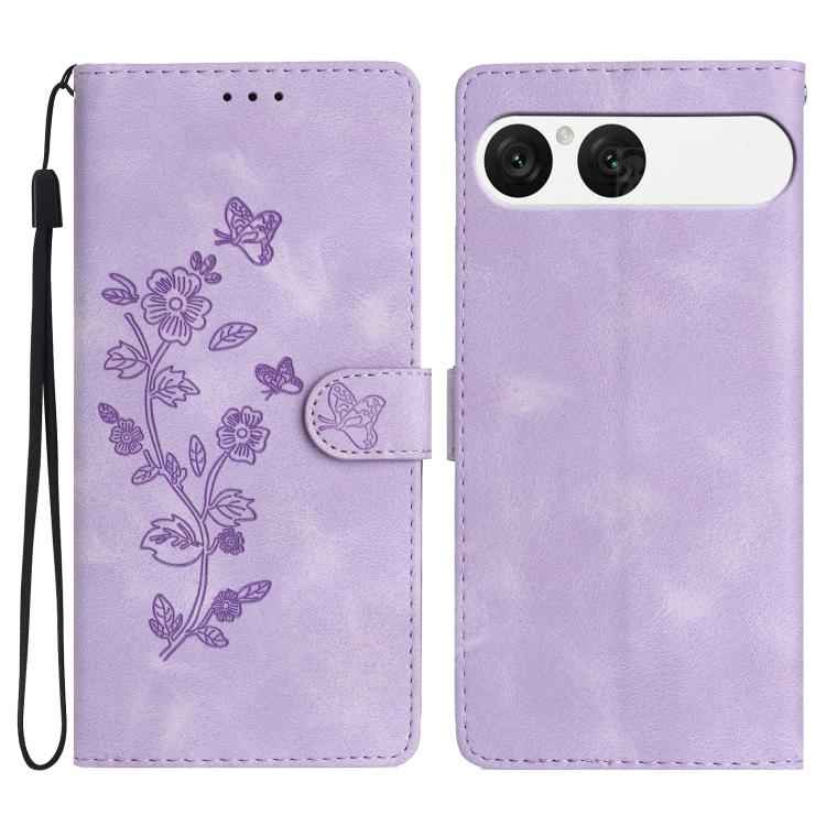Flower Butterfly Embossing Pattern Leather Phone Case, For Sony Xperia 10 VII, For Sony Xperia 10 VI, For Sony Xperia 1 VI, For Sony Xperia 1 V, For Sony Xperia 10 V, For Sony Xperia 10 IV, For Sony Xperia L4, For Sony Xperia 5
