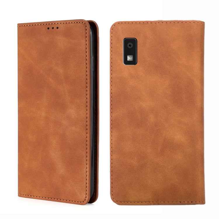 Skin Feel Magnetic Leather Phone Case, For Sharp Aquos R10, For Sharp Aqous wish5, For Sharp Aquos Wish4, For Sharp Aquos R9, For Sharp Aquos Sense 8, For Sharp Aquos R8 Pro SH-51, For Sharp Aquos R8 SH-52D, For Sharp Aqous Wish3