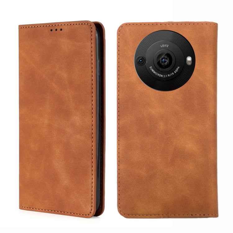 Skin Feel Magnetic Leather Phone Case, For Sharp Aquos R10, For Sharp Aqous wish5, For Sharp Aquos Wish4, For Sharp Aquos R9, For Sharp Aquos Sense 8, For Sharp Aquos R8 Pro SH-51, For Sharp Aquos R8 SH-52D, For Sharp Aqous Wish3