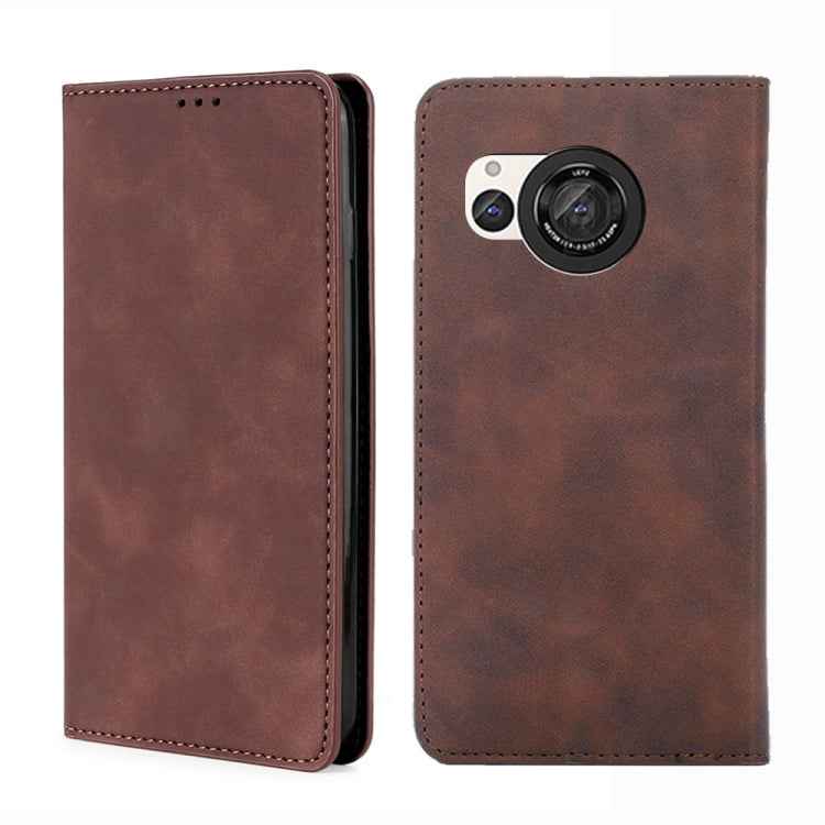 Skin Feel Magnetic Leather Phone Case, For Sharp Aquos R10, For Sharp Aqous wish5, For Sharp Aquos Wish4, For Sharp Aquos R9, For Sharp Aquos Sense 8, For Sharp Aquos R8 Pro SH-51, For Sharp Aquos R8 SH-52D, For Sharp Aqous Wish3