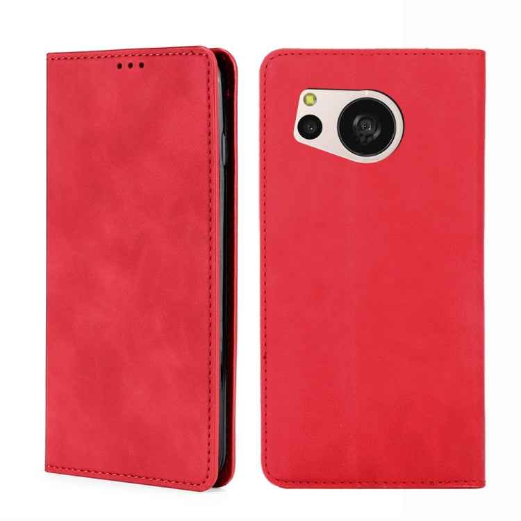 Skin Feel Magnetic Leather Phone Case, For Sharp Aquos R10, For Sharp Aqous wish5, For Sharp Aquos Wish4, For Sharp Aquos R9, For Sharp Aquos Sense 8, For Sharp Aquos R8 Pro SH-51, For Sharp Aquos R8 SH-52D, For Sharp Aqous Wish3