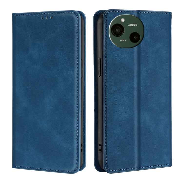 Skin Feel Magnetic Leather Phone Case, For Sharp Aquos R10, For Sharp Aqous wish5, For Sharp Aquos Wish4, For Sharp Aquos R9, For Sharp Aquos Sense 8, For Sharp Aquos R8 Pro SH-51, For Sharp Aquos R8 SH-52D, For Sharp Aqous Wish3