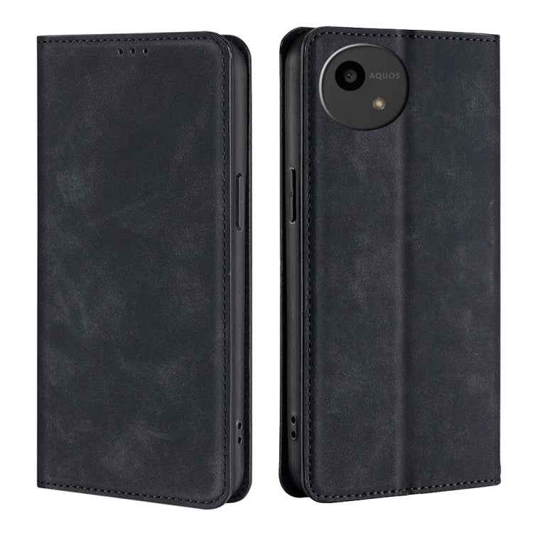 Skin Feel Magnetic Leather Phone Case, For Sharp Aquos R10, For Sharp Aqous wish5, For Sharp Aquos Wish4, For Sharp Aquos R9, For Sharp Aquos Sense 8, For Sharp Aquos R8 Pro SH-51, For Sharp Aquos R8 SH-52D, For Sharp Aqous Wish3