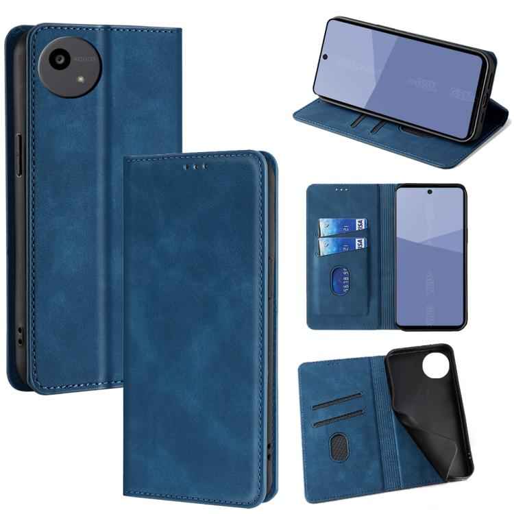 Skin Feel Magnetic Leather Phone Case, For Sharp Aquos R10, For Sharp Aqous wish5, For Sharp Aquos Wish4, For Sharp Aquos R9, For Sharp Aquos Sense 8, For Sharp Aquos R8 Pro SH-51, For Sharp Aquos R8 SH-52D, For Sharp Aqous Wish3