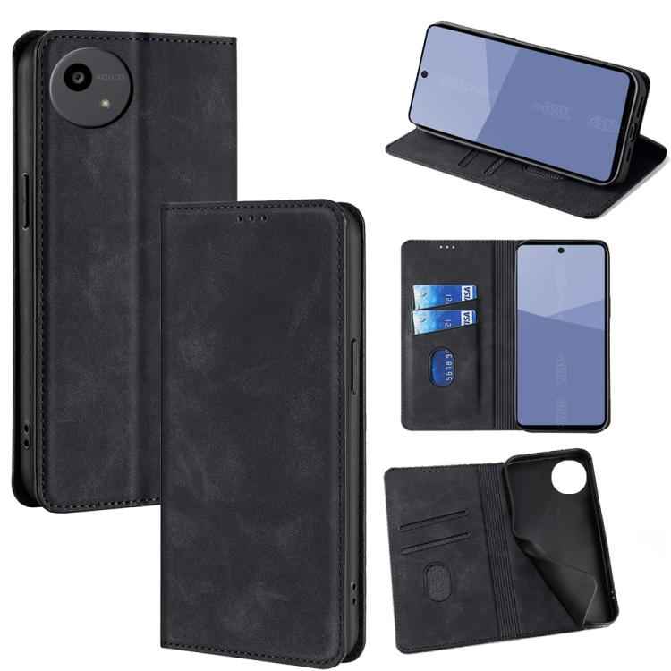 Skin Feel Magnetic Leather Phone Case, For Sharp Aquos R10, For Sharp Aqous wish5, For Sharp Aquos Wish4, For Sharp Aquos R9, For Sharp Aquos Sense 8, For Sharp Aquos R8 Pro SH-51, For Sharp Aquos R8 SH-52D, For Sharp Aqous Wish3