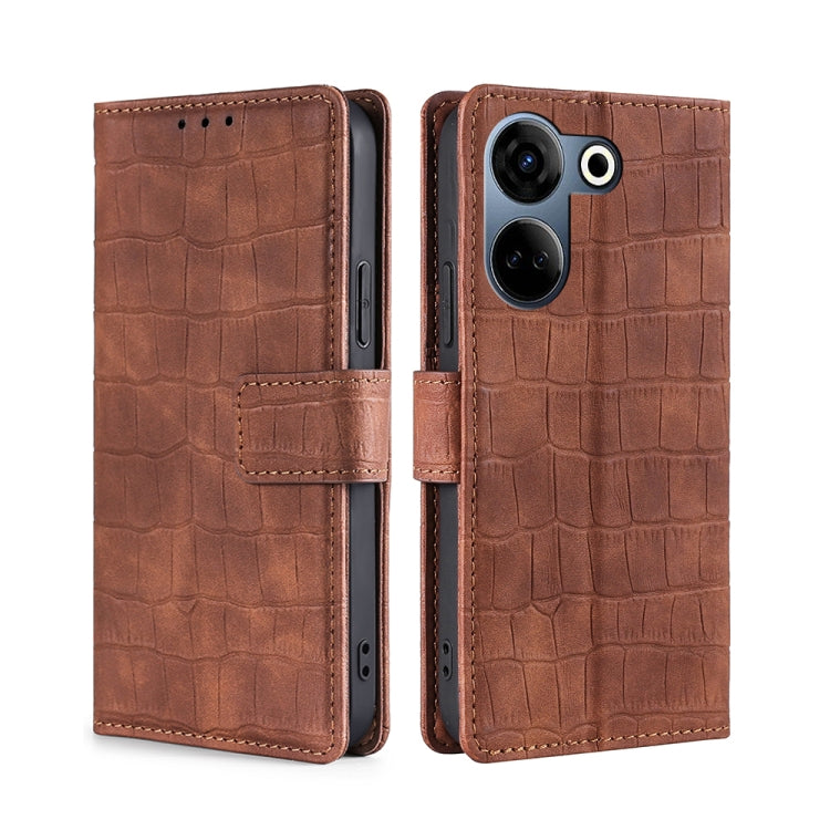 Skin Feel Crocodile Magnetic Clasp Leather Phone Case