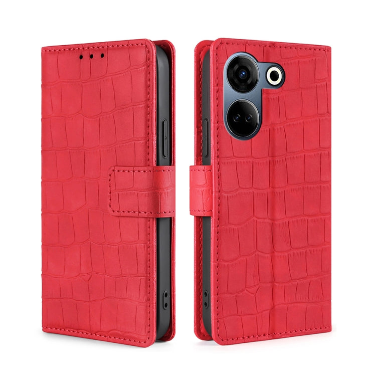 Skin Feel Crocodile Magnetic Clasp Leather Phone Case