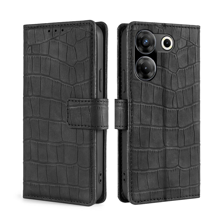 Skin Feel Crocodile Magnetic Clasp Leather Phone Case
