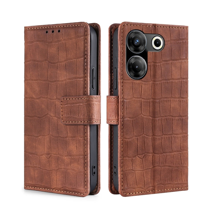 Skin Feel Crocodile Magnetic Clasp Leather Phone Case