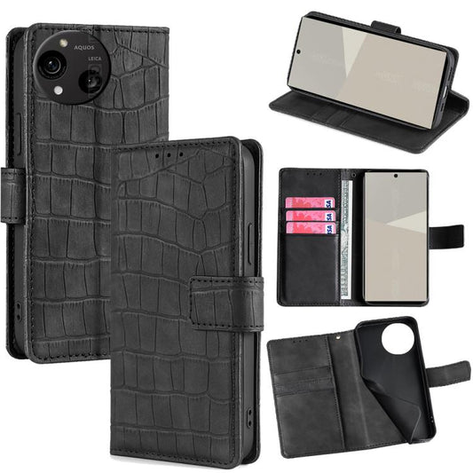 Skin Feel Crocodile Magnetic Clasp Leather Phone Case