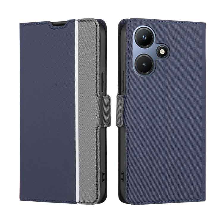 Twill Texture Side Button Leather Phone Case, For Infinix Hot 30i 4G