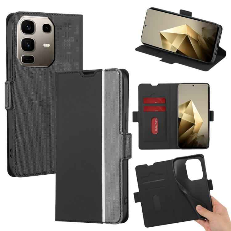 Twill Texture Side Button Leather Phone Case, For Infinix Hot 60 5G, For Infinix Hot 60 Pro+ 4G, For Infinix Hot 60 Pro 4G, For Infinix Smart 10 4G, For Infinix Note 50s 5G, For Infinix Note 50x 5G, For Infinix Note 50 Pro+ 5G, For Infinix Note 50 4G  ...