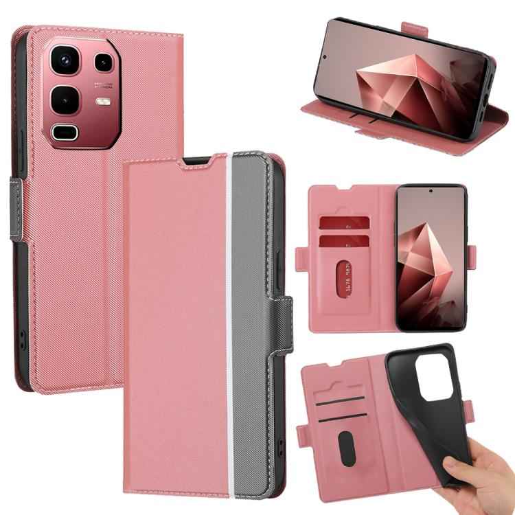 Twill Texture Side Button Leather Phone Case, For Infinix Hot 60 5G, For Infinix Hot 60 Pro+ 4G, For Infinix Hot 60 Pro 4G, For Infinix Smart 10 4G, For Infinix Note 50s 5G, For Infinix Note 50x 5G, For Infinix Note 50 Pro+ 5G, For Infinix Note 50 4G  ...