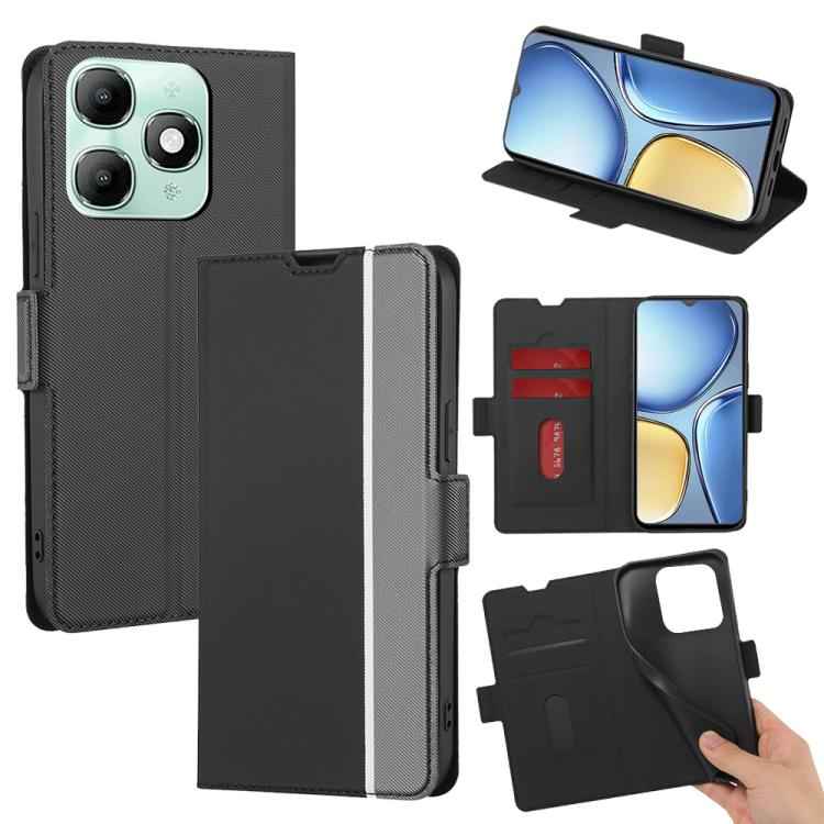 Twill Texture Side Button Leather Phone Case, For Infinix Hot 60 5G, For Infinix Hot 60 Pro+ 4G, For Infinix Hot 60 Pro 4G, For Infinix Smart 10 4G, For Infinix Note 50s 5G, For Infinix Note 50x 5G, For Infinix Note 50 Pro+ 5G, For Infinix Note 50 4G  ...