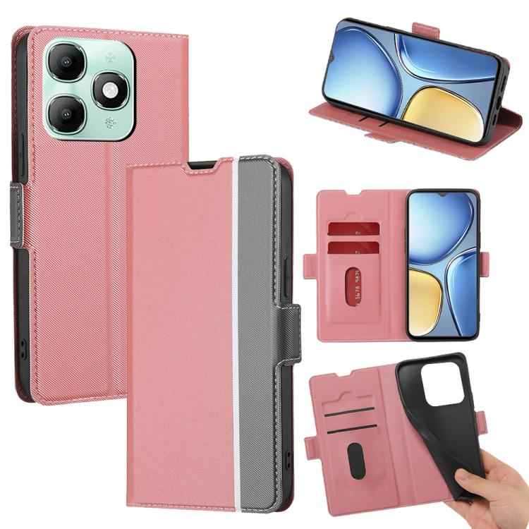 Twill Texture Side Button Leather Phone Case, For Infinix Hot 60 5G, For Infinix Hot 60 Pro+ 4G, For Infinix Hot 60 Pro 4G, For Infinix Smart 10 4G, For Infinix Note 50s 5G, For Infinix Note 50x 5G, For Infinix Note 50 Pro+ 5G, For Infinix Note 50 4G  ...