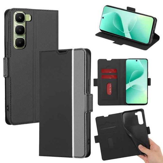 Twill Texture Side Button Leather Phone Case, For Infinix Hot 60 5G, For Infinix Hot 60 Pro+ 4G, For Infinix Hot 60 Pro 4G, For Infinix Smart 10 4G, For Infinix Note 50s 5G, For Infinix Note 50x 5G, For Infinix Note 50 Pro+ 5G, For Infinix Note 50 4G  ...