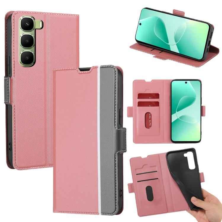 Twill Texture Side Button Leather Phone Case, For Infinix Hot 60 5G, For Infinix Hot 60 Pro+ 4G, For Infinix Hot 60 Pro 4G, For Infinix Smart 10 4G, For Infinix Note 50s 5G, For Infinix Note 50x 5G, For Infinix Note 50 Pro+ 5G, For Infinix Note 50 4G  ...