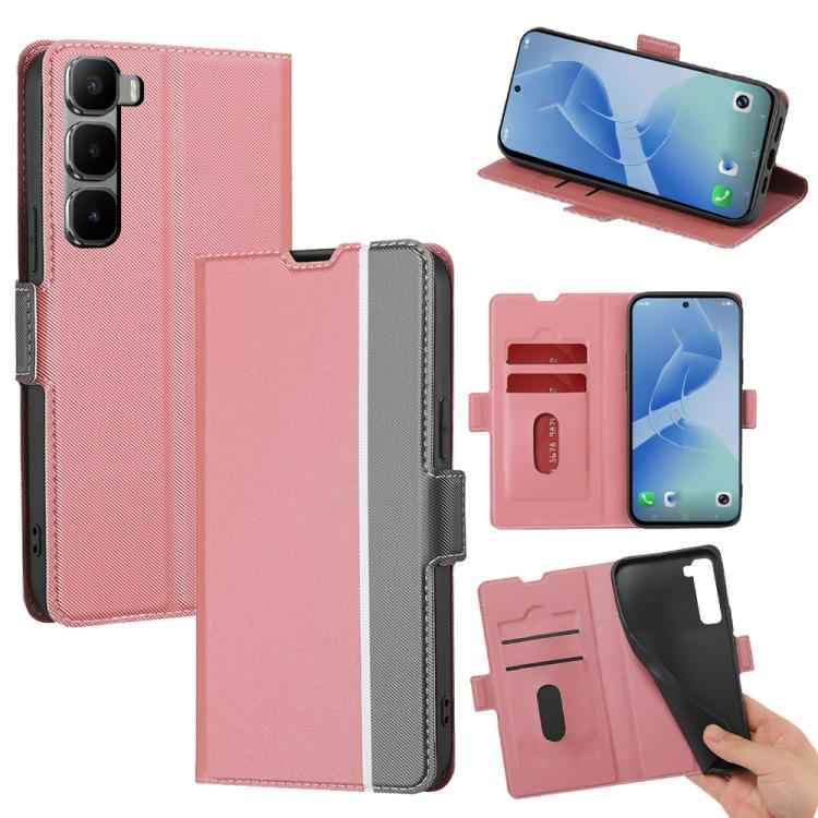 Twill Texture Side Button Leather Phone Case, For Infinix Hot 60 5G, For Infinix Hot 60 Pro+ 4G, For Infinix Hot 60 Pro 4G, For Infinix Smart 10 4G, For Infinix Note 50s 5G, For Infinix Note 50x 5G, For Infinix Note 50 Pro+ 5G, For Infinix Note 50 4G  ...