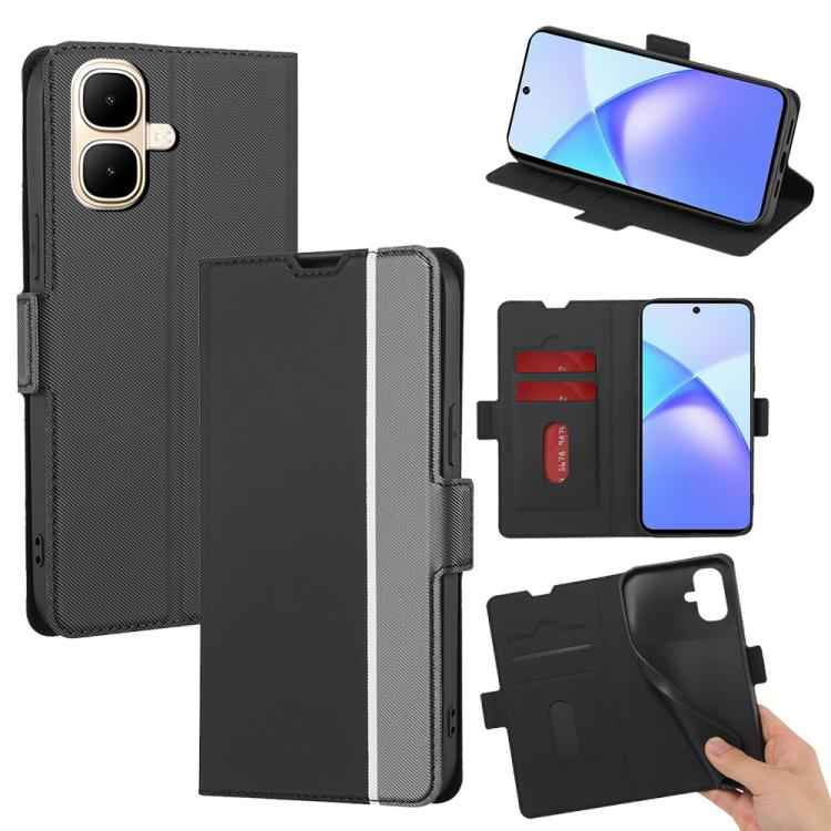 Twill Texture Side Button Leather Phone Case, For Infinix Hot 60 5G, For Infinix Hot 60 Pro+ 4G, For Infinix Hot 60 Pro 4G, For Infinix Smart 10 4G, For Infinix Note 50s 5G, For Infinix Note 50x 5G, For Infinix Note 50 Pro+ 5G, For Infinix Note 50 4G  ...