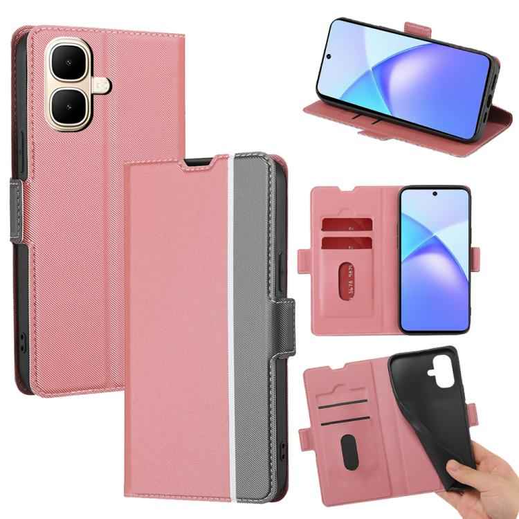 Twill Texture Side Button Leather Phone Case, For Infinix Hot 60 5G, For Infinix Hot 60 Pro+ 4G, For Infinix Hot 60 Pro 4G, For Infinix Smart 10 4G, For Infinix Note 50s 5G, For Infinix Note 50x 5G, For Infinix Note 50 Pro+ 5G, For Infinix Note 50 4G  ...