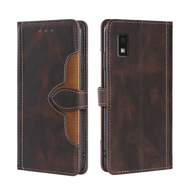 Skin Feel Magnetic Buckle Leather Phone Case, For Sharp Aquos R10, For Sharp Aqous wish5, For Sharp Aqous Wish4, For Sharp Aquos R9, For Sharp Aquos R8 Pro SH-51, For Sharp Aquos R8 SH-52D, For Sharp Aqous Wish3