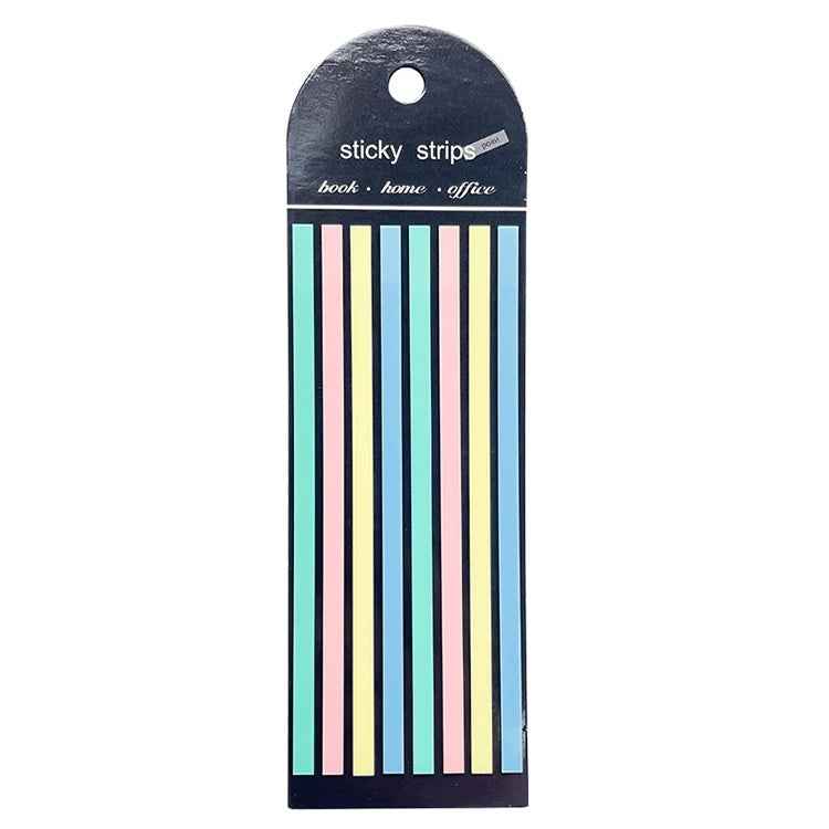 Transparent Strip Color Fluorescent Waterproof Sticky Note Long Strip Index Sticker