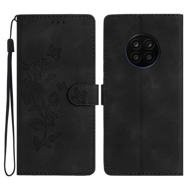 Flower Butterfly Embossing Pattern Leather Phone Case