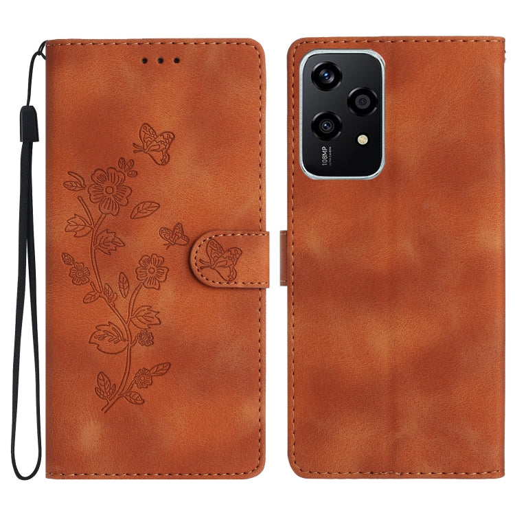 Flower Butterfly Embossing Pattern Leather Phone Case, For Honor 200 Lite Global, For Honor 90 Lite, For Honor 90 Pro, For Honor 90, For Honor 70, For Honor X7 / Play 30 Plus, For Honor X8 / X30i, For Honor 50 Lite