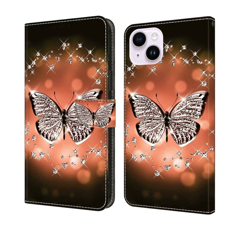 Crystal 3D Shockproof Protective Leather Phone Case, For iPhone 15 Pro Max, For iPhone 14 Plus