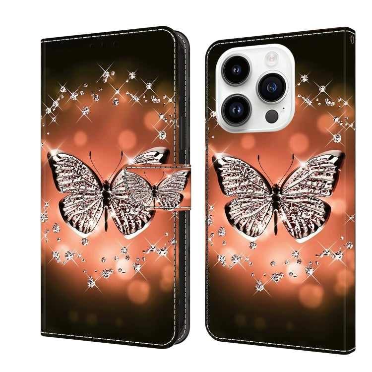 Crystal 3D Shockproof Protective Leather Phone Case, For iPhone 15 Pro, For iPhone 13 / 14