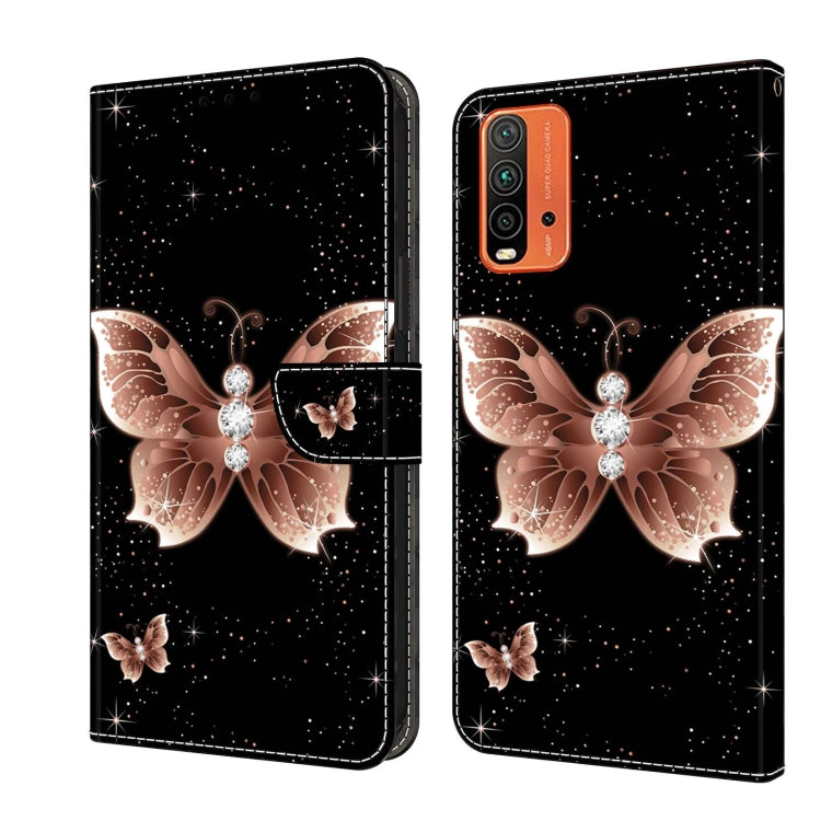 Crystal 3D Shockproof Protective Leather Phone Case, For Xiaomi Redmi 9T, For Xiaomi Redmi 9A