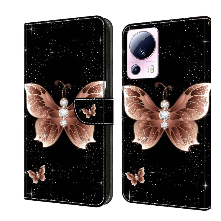 Crystal 3D Shockproof Protective Leather Phone Case, For Xiaomi 13 Lite, For Xiaomi 13 Pro