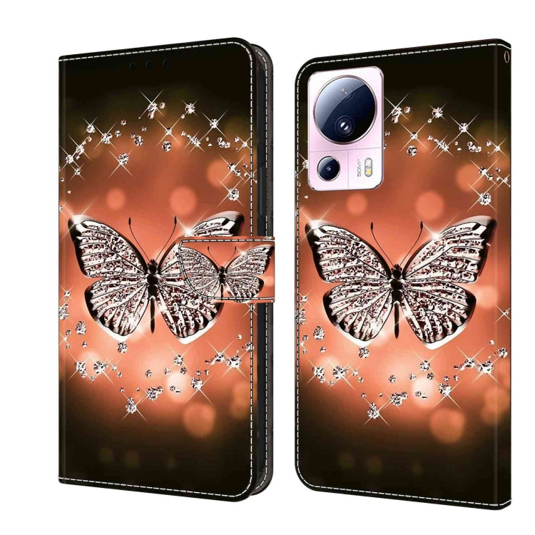 Crystal 3D Shockproof Protective Leather Phone Case, For Xiaomi 13 Lite, For Xiaomi 13 Pro