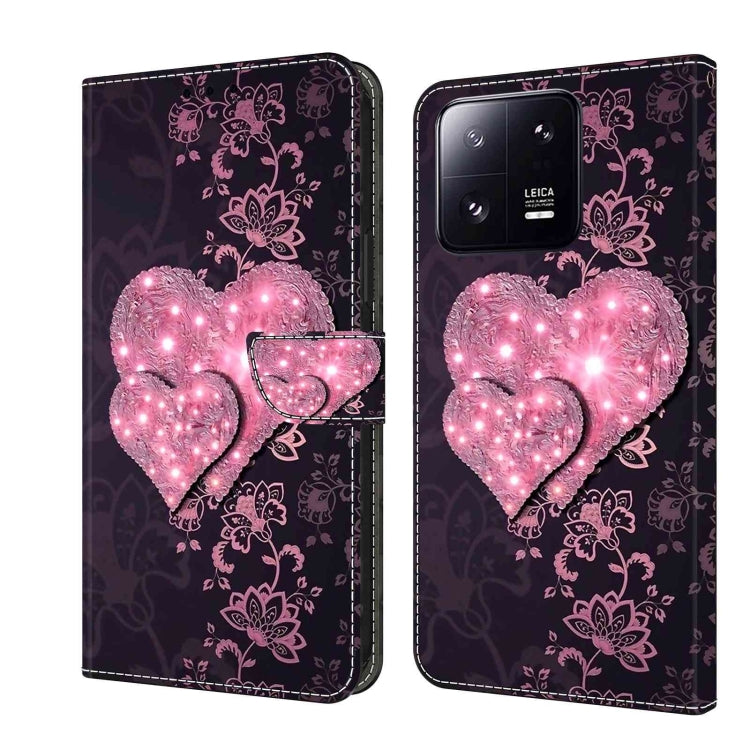 Crystal 3D Shockproof Protective Leather Phone Case, For Xiaomi 13 Lite, For Xiaomi 13 Pro