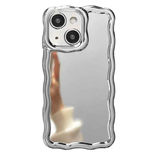 Electroplated Mirror Waves Silicone Phone Case