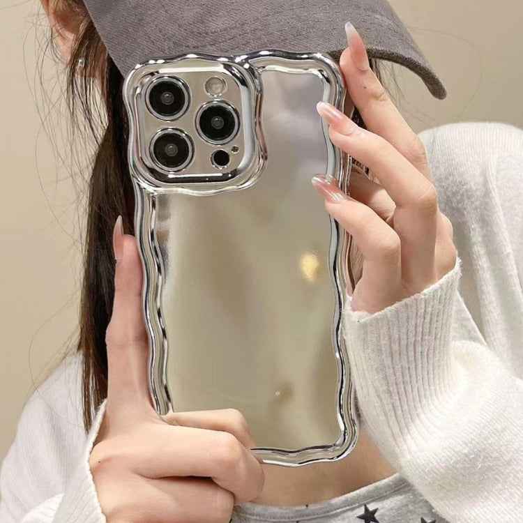 Electroplated Mirror Waves Silicone Phone Case