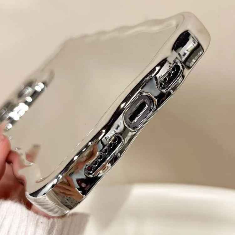 Electroplated Mirror Waves Silicone Phone Case
