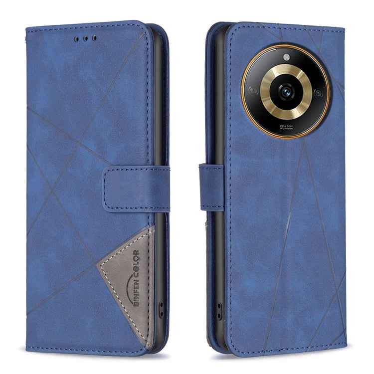 Magnetic Buckle Rhombus Texture Leather Phone Case