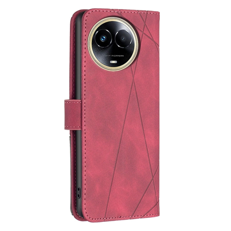 Magnetic Buckle Rhombus Texture Leather Phone Case, For Realme 11 5G, For Realme C53, For Realme C65 4G