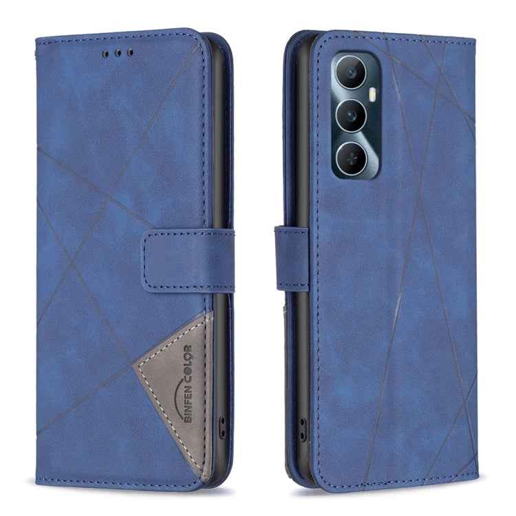 Magnetic Buckle Rhombus Texture Leather Phone Case