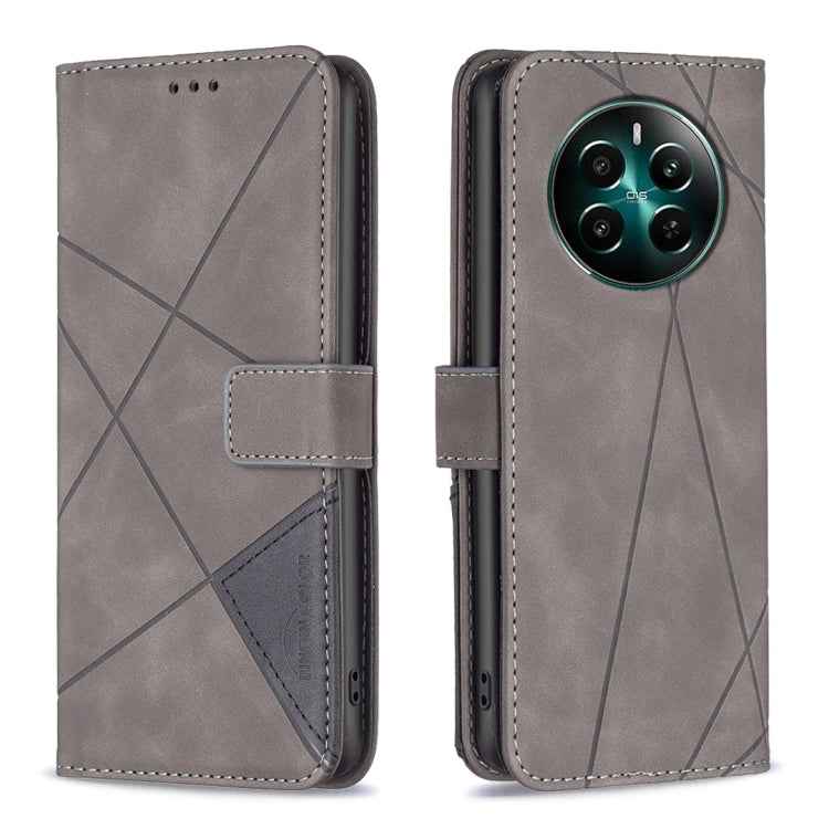 Magnetic Buckle Rhombus Texture Leather Phone Case