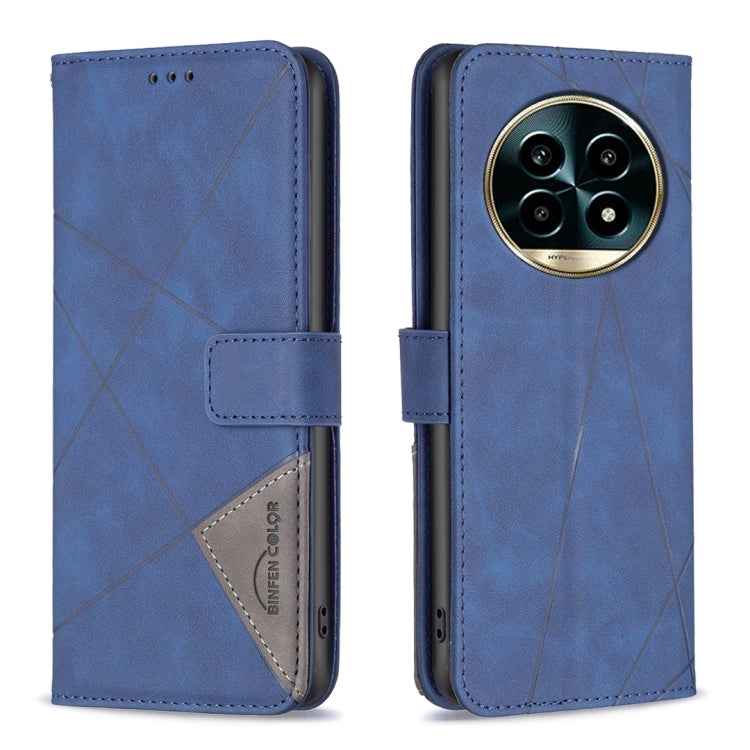Magnetic Buckle Rhombus Texture Leather Phone Case
