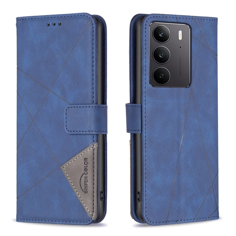 Magnetic Buckle Rhombus Texture Leather Phone Case, For Realme 14X 5G, For Realme C75 4G, For Realme Note 60 / C61, For Realme 13 Pro 5G / 13 Pro+ 5G, For Realme GT 6 / GT 6T, For Realme C61 / C63, For Realme 12+ 5G, For  Realme 11 4G