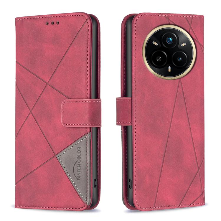 Magnetic Buckle Rhombus Texture Leather Phone Case, For Realme 14 Pro, For Realme 14X 5G, For Realme C75 4G, For Realme Note 60 / C61, For Realme 13 Pro 5G / 13 Pro+ 5G, For Realme GT 6 / GT 6T, For Realme C61 / C63, For Realme 12+ 5G