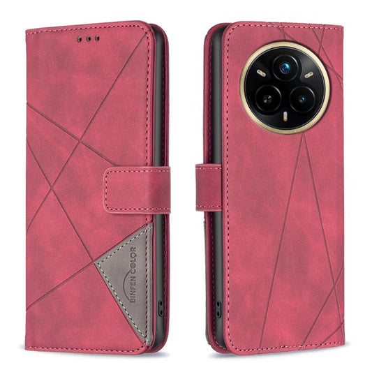 Magnetic Buckle Rhombus Texture Leather Phone Case, For Realme 14 Pro, For Realme 14X 5G, For Realme C75 4G, For Realme Note 60 / C61, For Realme 13 Pro 5G / 13 Pro+ 5G, For Realme GT 6 / GT 6T, For Realme C61 / C63, For Realme 12+ 5G