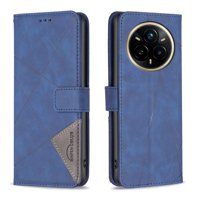 Magnetic Buckle Rhombus Texture Leather Phone Case, For Realme 14 Pro, For Realme 14X 5G, For Realme C75 4G, For Realme Note 60 / C61, For Realme 13 Pro 5G / 13 Pro+ 5G, For Realme GT 6 / GT 6T, For Realme C61 / C63, For Realme 12+ 5G